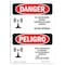Signmission Safety Sign, OSHA Danger, 7" Height, Rf Microwave Energy Controlled Area Custom, Spanish OS-DS-D-57-VS-1693 - alternate 1